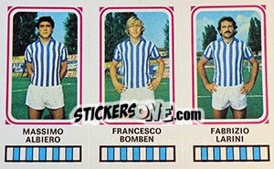 Cromo Massimo Albiero / Francesco Bomben / Fabrizio Larini - Calciatori 1978-1979 - Panini