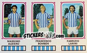 Sticker Massimo Albiero / Francesco Bomben / Fabrizio Larini - Calciatori 1978-1979 n. 465 - Panini
