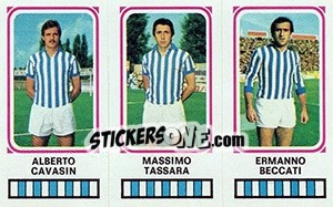 Sticker Alberto Cavasin / Massimo Tassara / Ermanio Beccati - Calciatori 1978-1979 - Panini