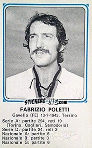 Sticker Fabrizio Poletti - Calciatori 1978-1979 n. 469 - Panini