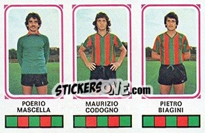 Cromo Poerio Mascella / Maurizio Codogno / Pietro Biagini - Calciatori 1978-1979 - Panini