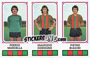 Sticker Poerio Mascella / Maurizio Codogno / Pietro Biagini - Calciatori 1978-1979 n. 484 - Panini