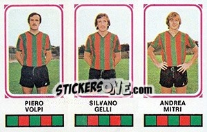 Cromo Piero Volpi / Silvano Gelli / Andrea Mitri - Calciatori 1978-1979 - Panini