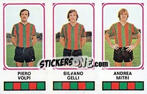 Sticker Piero Volpi / Silvano Gelli / Andrea Mitri - Calciatori 1978-1979 n. 485 - Panini
