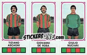 Sticker Tiziano Ascagni / Giovanni De Rosa / Giulio Nuciari - Calciatori 1978-1979 n. 487 - Panini