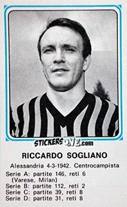 Sticker Riccardo Sogliano - Calciatori 1978-1979 n. 490 - Panini