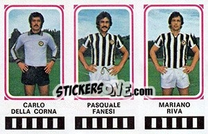 Sticker Carlo Della Corna / Pasquali Fanesi / Mariano Riva - Calciatori 1978-1979 - Panini