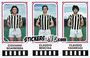 Sticker Giovanni Sgarbossa / Claduio Bencina / Claudio Vagheggi - Calciatori 1978-1979 n. 498 - Panini