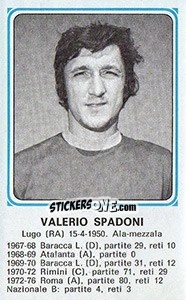 Sticker Valerio Spadoni - Calciatori 1978-1979 - Panini