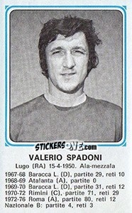 Sticker Valerio Spadoni - Calciatori 1978-1979 n. 499 - Panini