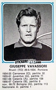 Figurina Giuseppe Vavassori - Calciatori 1978-1979 - Panini