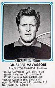 Sticker Giuseppe Vavassori - Calciatori 1978-1979 n. 510 - Panini