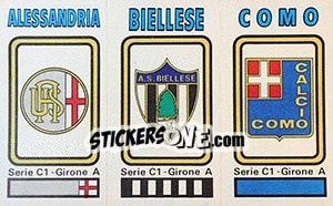 Cromo Badge Alessandria / Biellese / Como - Calciatori 1978-1979 - Panini