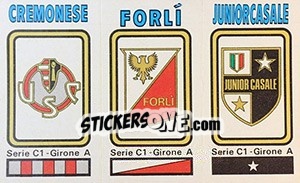 Figurina Badge Cremonese / Forli' / Juniorcasale - Calciatori 1978-1979 - Panini