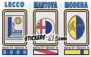 Cromo Badge Lecco / Mantova / Modena - Calciatori 1978-1979 - Panini