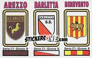 Cromo Badge Arezzo / Barletta / Benevento - Calciatori 1978-1979 - Panini