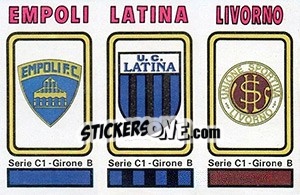 Cromo Badge Empoli / Latina / Livornio - Calciatori 1978-1979 - Panini