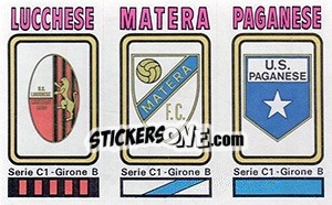 Sticker Badge Lucchese / Matera / Paganese - Calciatori 1978-1979 n. 521 - Panini