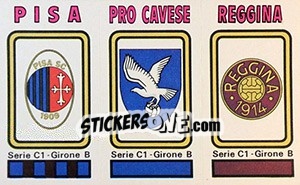 Cromo Badge Pisa / Pro Cavese / Reggina