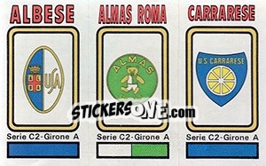 Cromo Badge Albese / Almas Roma / Carrarese - Calciatori 1978-1979 - Panini