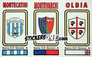 Sticker Badge Montecatini Terme / Moontevarchi / Olbia - Calciatori 1978-1979 n. 563 - Panini