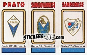 Cromo Badge Prato / Sangiovannese / Sanremese - Calciatori 1978-1979 - Panini
