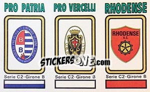 Sticker Badge Pro Pratia / Pro Vercelli / Rhodense - Calciatori 1978-1979 - Panini