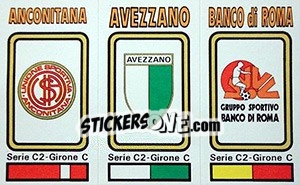 Figurina Badge Anconitana / Avezzano / Banco Di Roma - Calciatori 1978-1979 - Panini