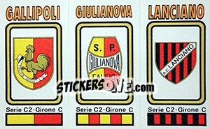 Sticker Badge Gallipoli / Giulianova / Lanciano - Calciatori 1978-1979 n. 575 - Panini