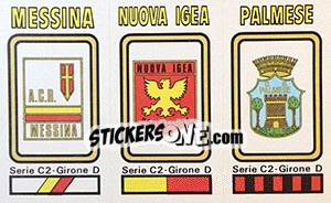 Sticker Badge Messina / Nuovo Igea / Palmese - Calciatori 1978-1979 n. 580 - Panini