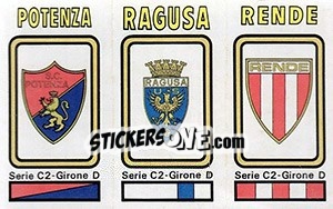 Cromo Badge Potenza / Ragusa / Rende - Calciatori 1978-1979 - Panini
