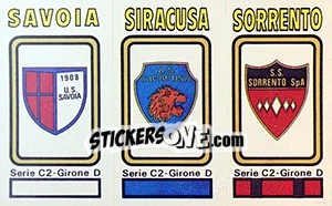 Cromo Badge Savoia / Siracusa / Sorrento - Calciatori 1978-1979 - Panini