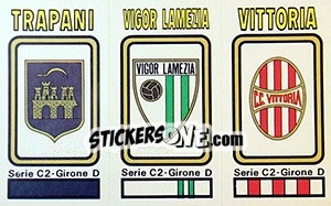 Figurina Badge Trapani / Vigor Lamezia / Vittoria - Calciatori 1978-1979 - Panini