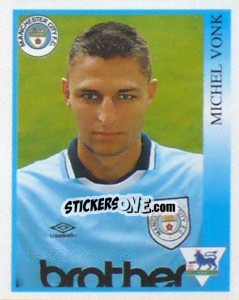 Cromo Michel Vonk - Premier League Inglese 1993-1994 - Merlin