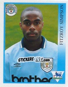 Sticker Fitzroy Simpson - Premier League Inglese 1993-1994 - Merlin