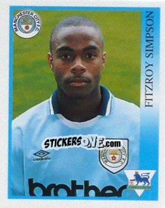 Cromo Fitzroy Simpson - Premier League Inglese 1993-1994 n. 189 - Merlin
