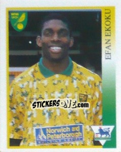 Figurina Efan Ekoku - Premier League Inglese 1993-1994 - Merlin