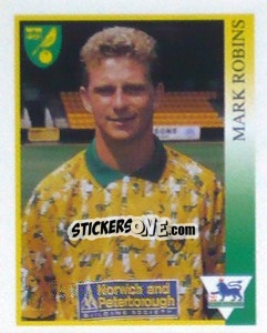 Figurina Mark Robins - Premier League Inglese 1993-1994 - Merlin