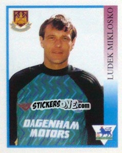 Figurina Ludek Miklosko - Premier League Inglese 1993-1994 - Merlin