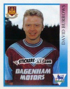 Figurina David Burrows - Premier League Inglese 1993-1994 - Merlin