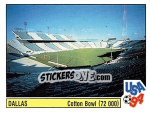 Sticker Dallas - FIFA World Cup USA 1994. Dutch version n. 11 - Panini