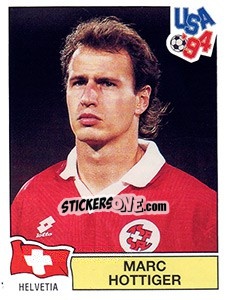 Sticker Marc Hottiger - FIFA World Cup USA 1994. Dutch version - Panini