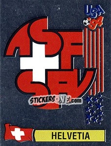 Sticker Emblem Helvetia - FIFA World Cup USA 1994. Dutch version - Panini