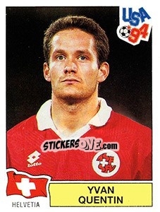 Sticker Yvan Quentin - FIFA World Cup USA 1994. Dutch version - Panini