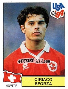 Sticker Ciriaco Sforza - FIFA World Cup USA 1994. Dutch version n. 25 - Panini