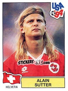Cromo Alain Sutter - FIFA World Cup USA 1994. Dutch version n. 27 - Panini
