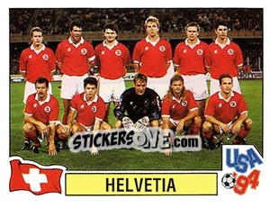 Sticker Team Helvetia - FIFA World Cup USA 1994. Dutch version - Panini