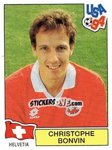 Sticker Christophe Bonvin - FIFA World Cup USA 1994. Dutch version n. 33 - Panini