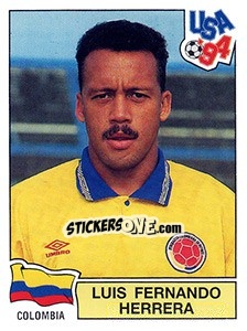 Sticker Luis Fernando Herrera - FIFA World Cup USA 1994. Dutch version - Panini