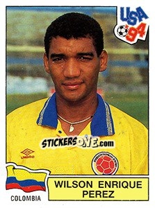 Sticker Wilson Enrique Perez - FIFA World Cup USA 1994. Dutch version - Panini